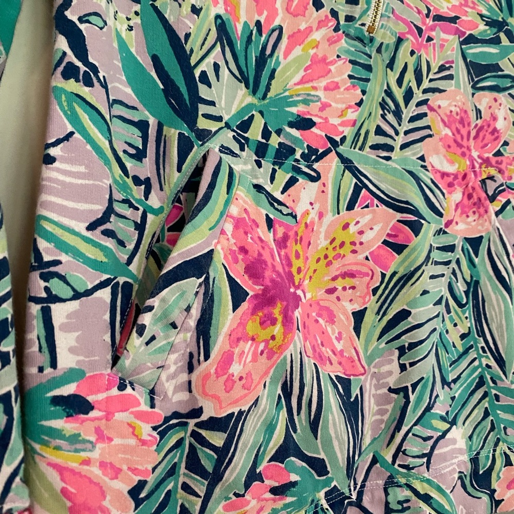 Lilly Pulitzer Skipper Popover Floral Quarter-Zip XXS - Picture 4 of 8